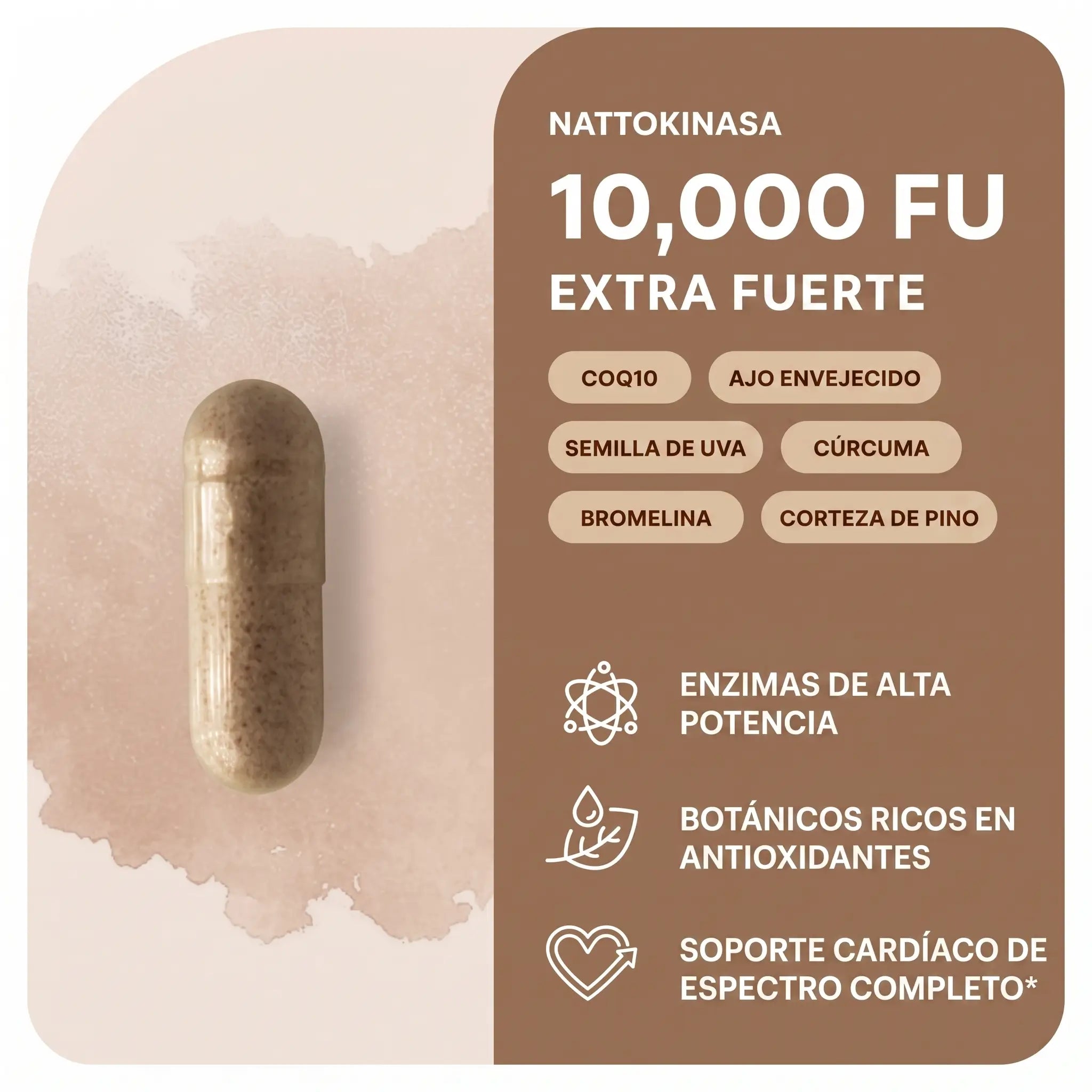 Suplemento natural nattokinase-Apoya el bienestar cardiovascular-30% OFF